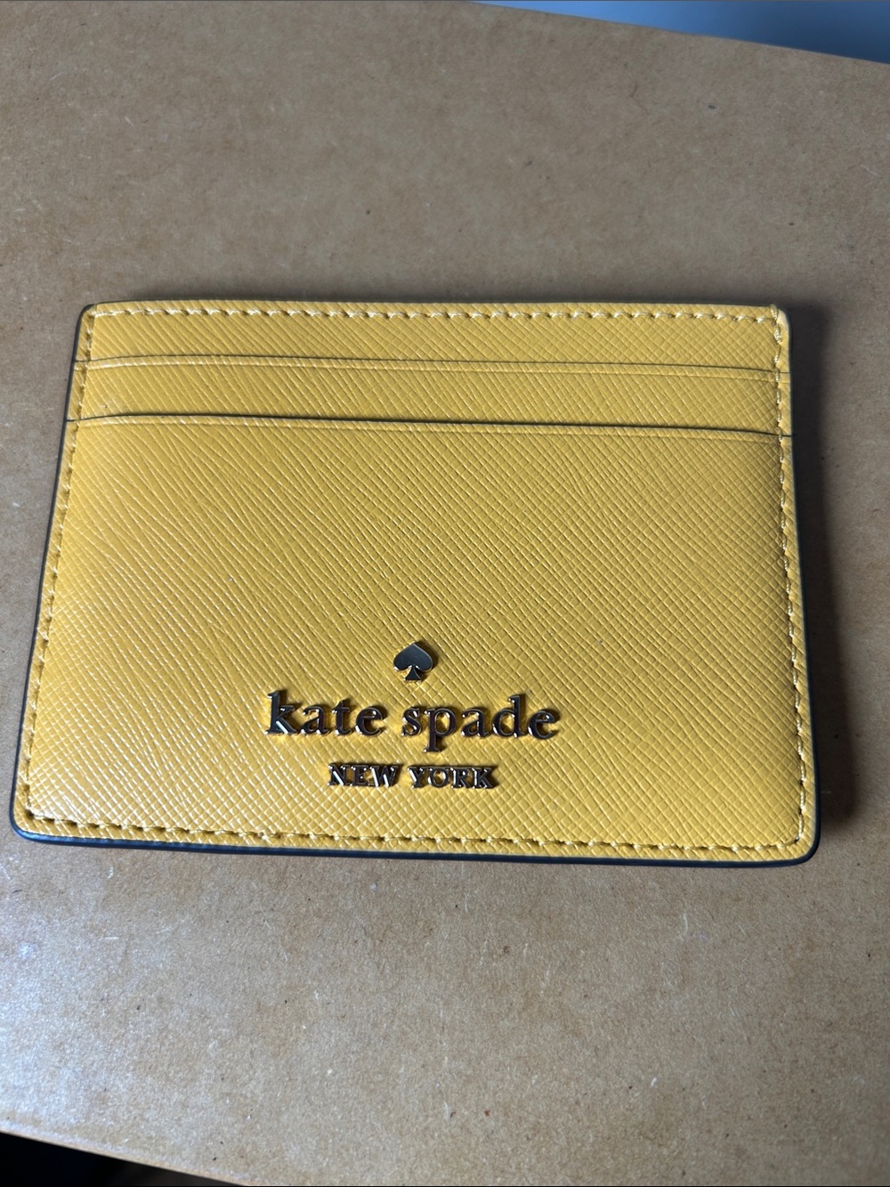 Kate Spade Yellow Saffiano Leather Card Holder (NWOT) - Picture 2 of 8